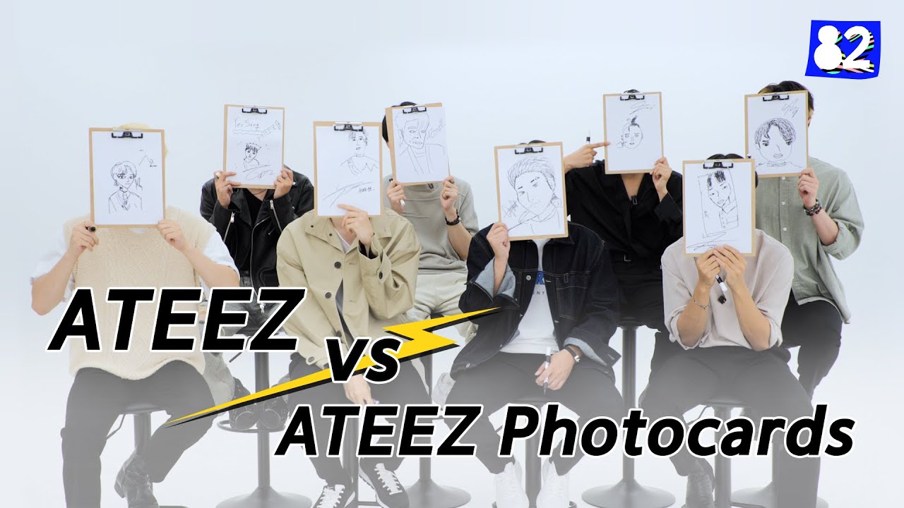 ATEEZ draws each other's photocards 👨‍🎨