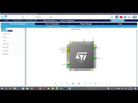 Atollic TrueStudio-Switch on the LED by pressing the push button using STM32L100