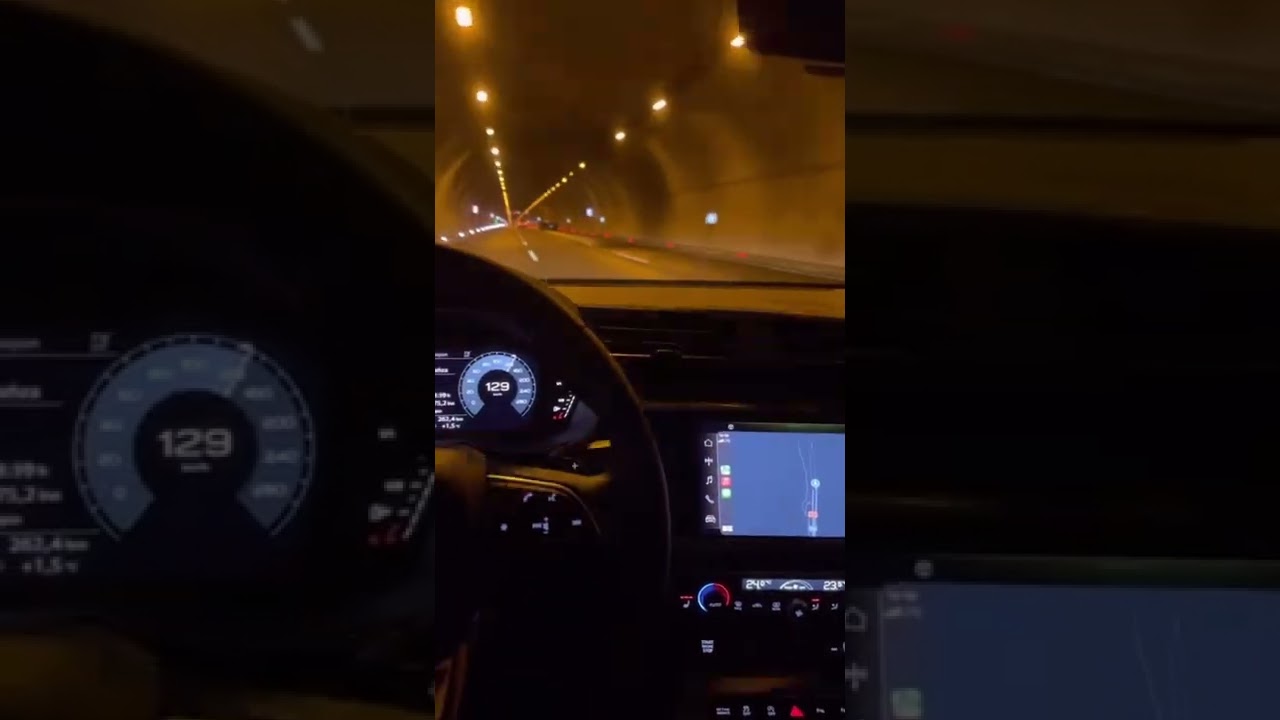 Audi gece tünel içi snap story