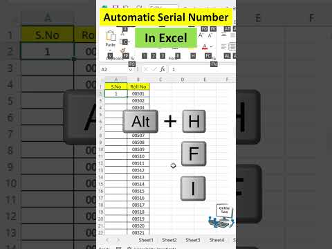 Automatic Serial Number In Excel | Shortcut In Excel | Serial Number
