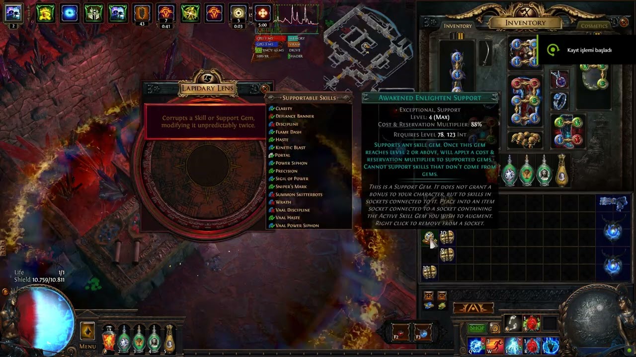 Awakened enlighten Support Doryani