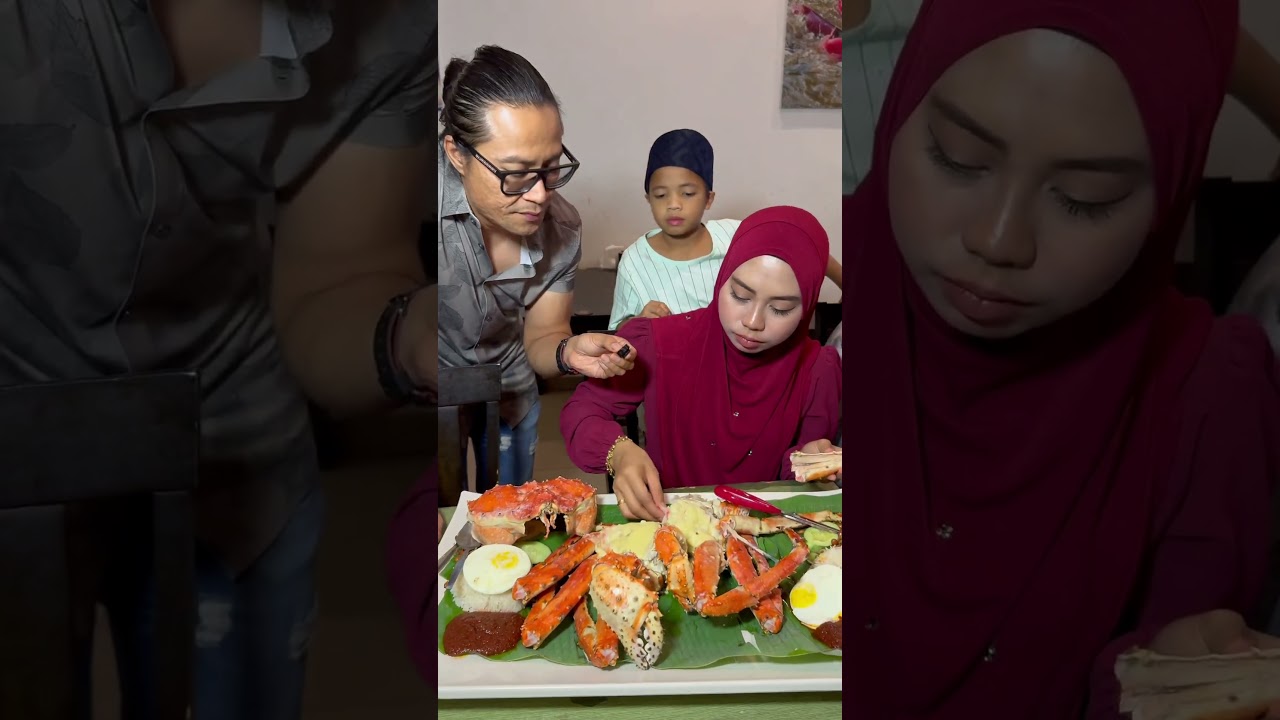 Awek KL mukbang king crab