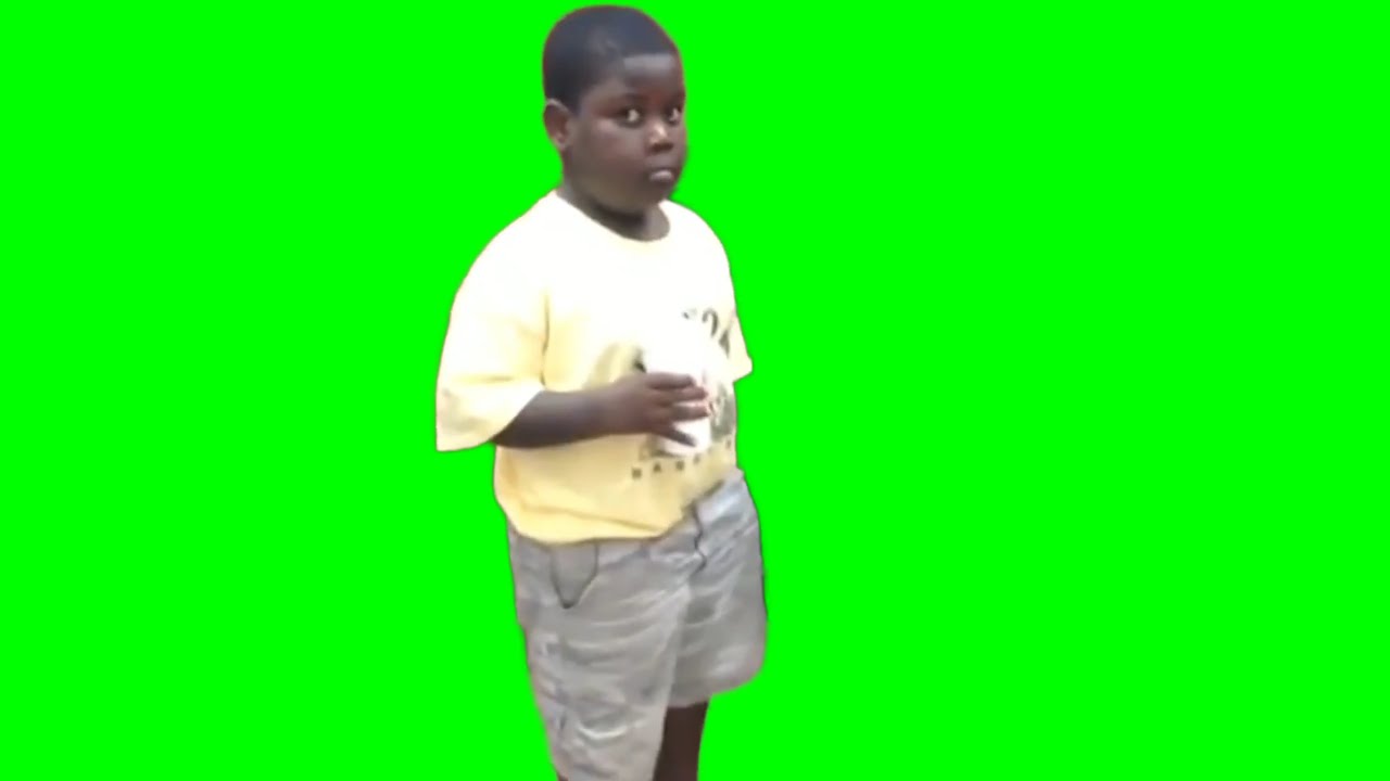 Awkward Kid Staring at Popeyes Meme (HD GREEN SCREEN)