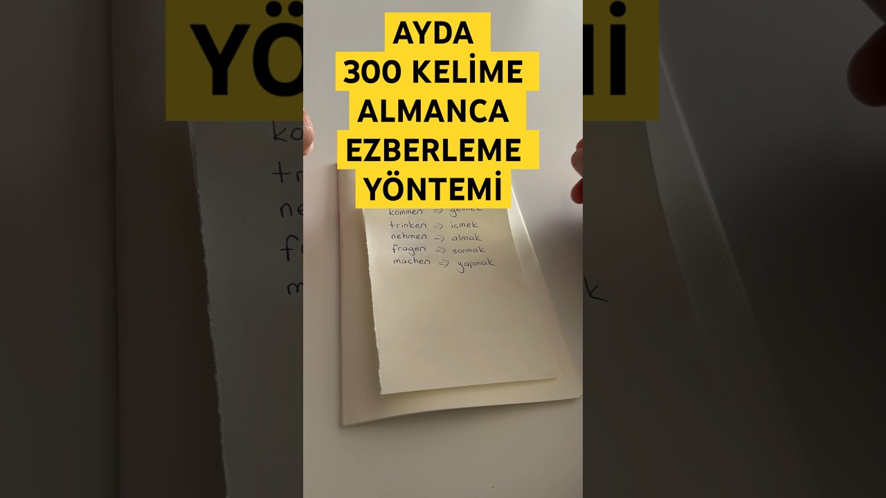 AYDA 300 TANE ALMANCA FİİL EZBERLEME YÖNTEMİ #shorts #almanyadayaşam