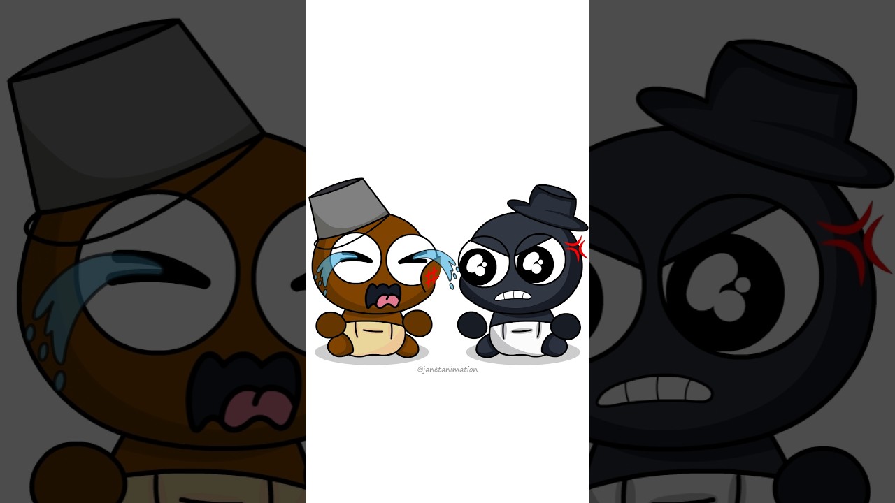Baby Black x Baby Brud | Incredibox Sprunki Cute Animation #shorts #animation #incredibox