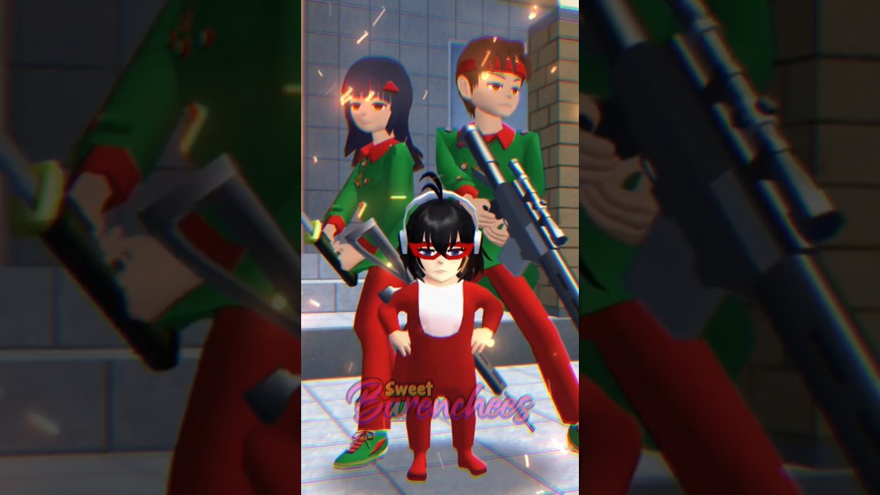 Baby Celine selamatkan Yuta Mio dari serangan tentara jahat #sakuraschoolsimulator #sakura #shorts