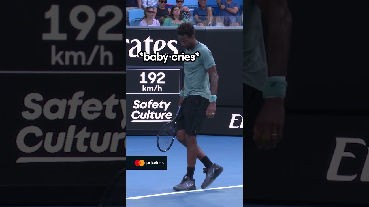 Baby CRIES for Monfils! 😂