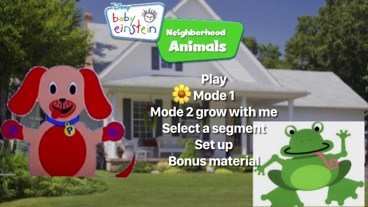 Baby Einstein neighborhood animals 2009 dvd menu