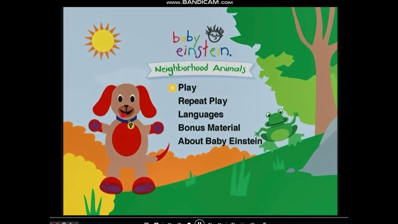 Baby Einstein neighborhood animals dvd menu
