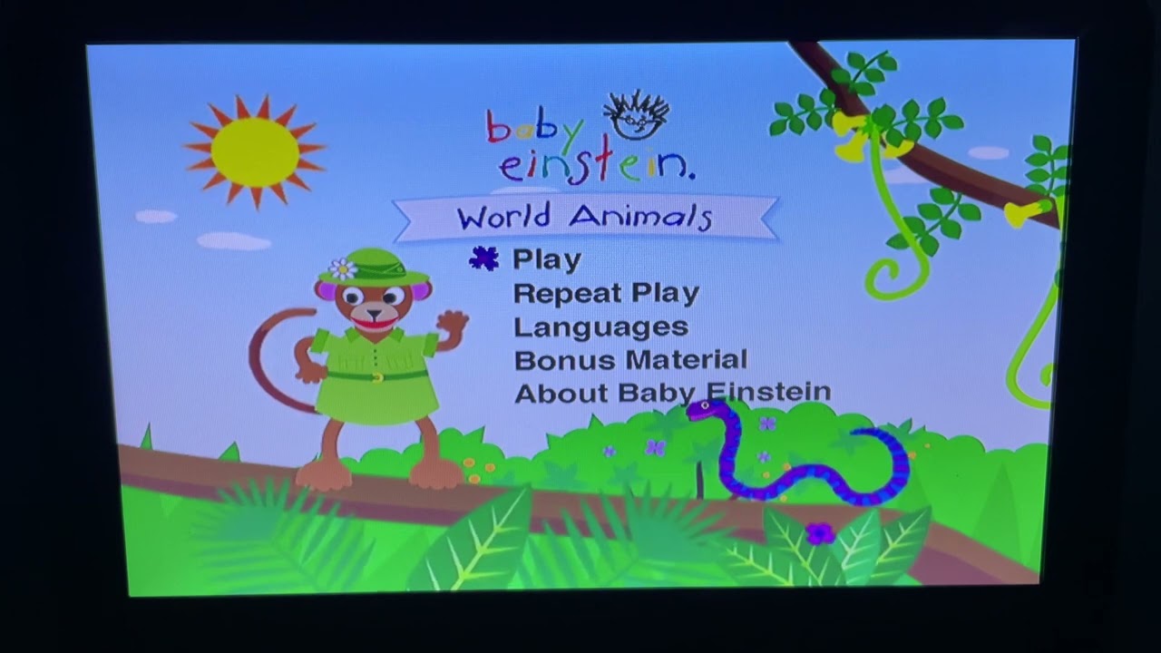 Baby Einstein world animals 2004 dvd menu
