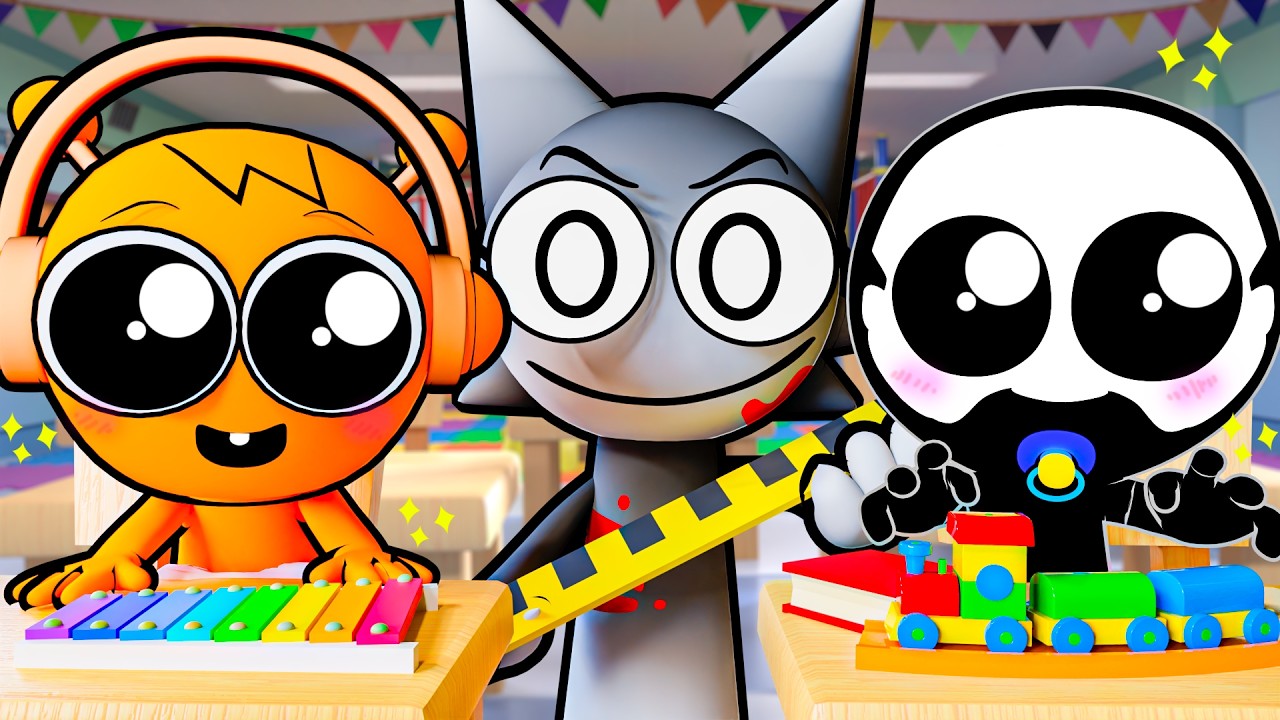 BABY HORROR BLACK at SCHOOL?! Incredibox Sprunki Animation