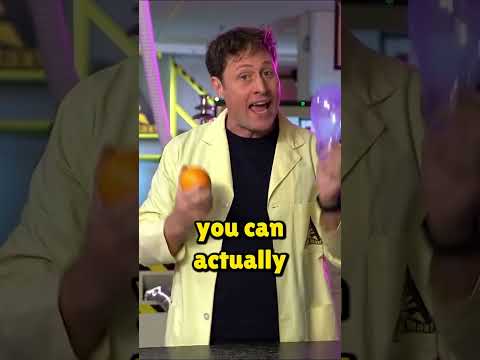 Balloon Explodes with Orange?! Unbelievable Science Trick! #shorts #youtubeshorts #chemistry