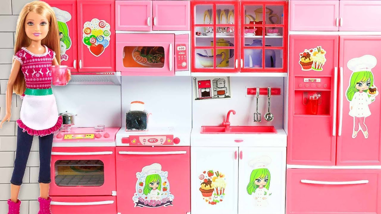 Barbie icin YENİ My Kitchen Mutfak Seti | EvcilikTV
