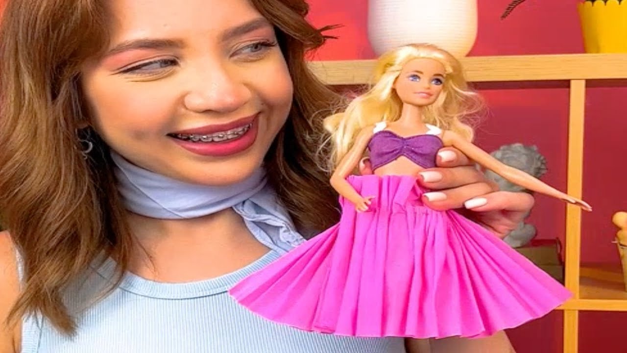 Barbie with a sweet surprise 🍬 #shorts #diy