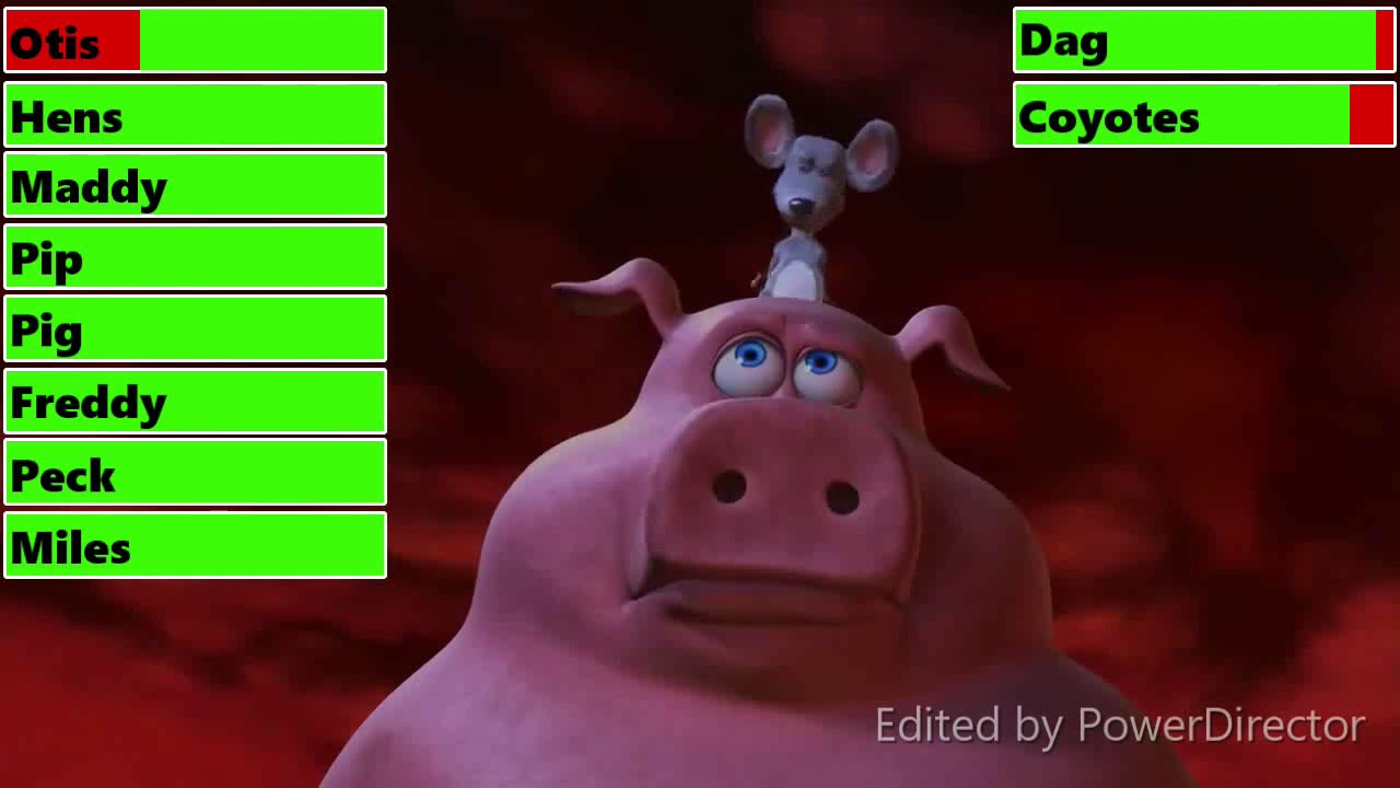 Barnyard Final Battle with healthbars