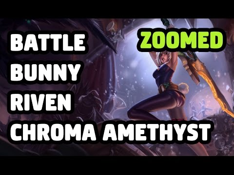 BATTLE BUNNY RIVEN CHROMA AMETHYST SKIN ZOOMED SPOTLIGHT - LEAGUE OF LEGENDS