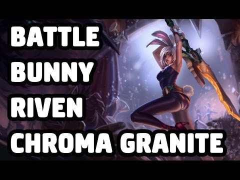 BATTLE BUNNY RIVEN CHROMA GRANITE SKIN SPOTLIGHT - LEAGUE OF LEGENDS