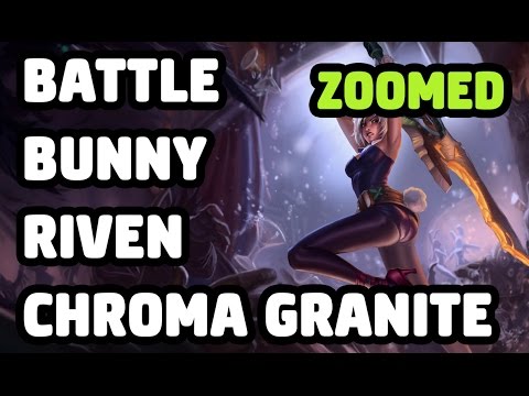 BATTLE BUNNY RIVEN CHROMA GRANITE SKIN ZOOMED SPOTLIGHT - LEAGUE OF LEGENDS