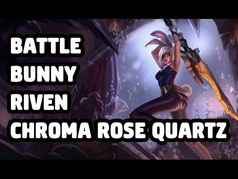 BATTLE BUNNY RIVEN CHROMA ROSE QUARTZ SKIN SPOTLIGHT - LEAGUE OF LEGENDS