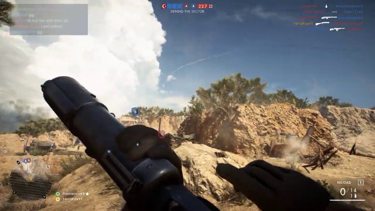 Battlefield 1: lucky Martini-Henry Grenade Launcher kill