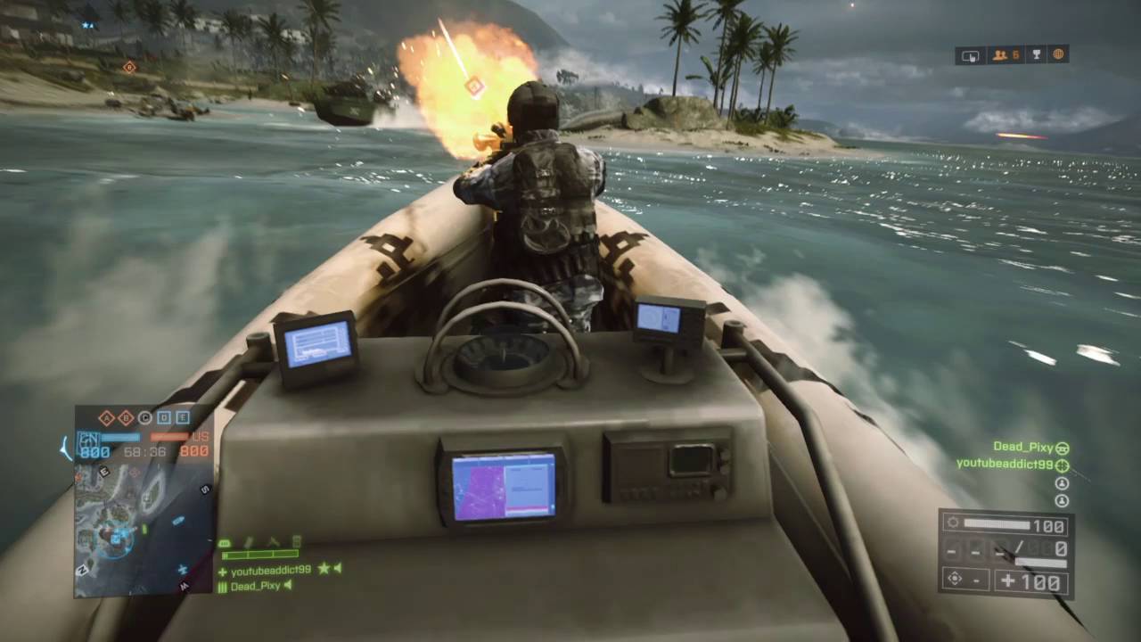 Battlefield 4™ RHIB roadkill on beach