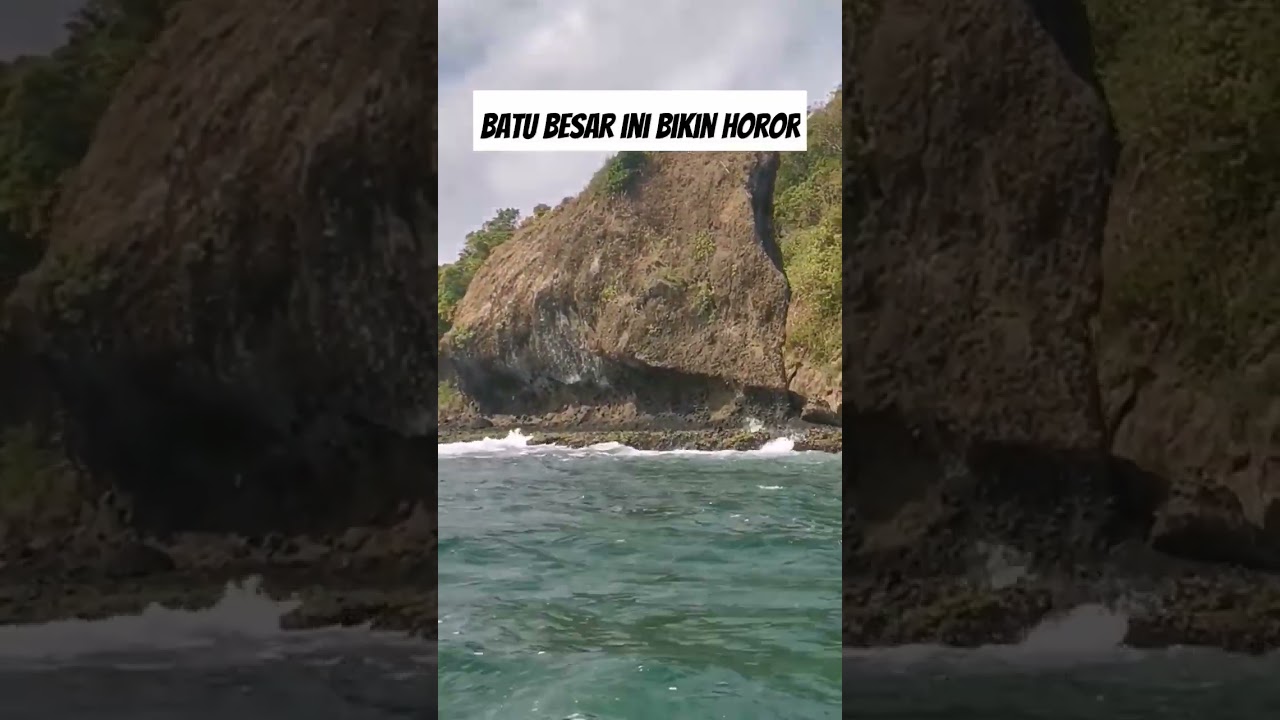Batu layar di pulau pangandaran #oddlysatisfying #mystery #hororplace #nature #sea #beach #mystic