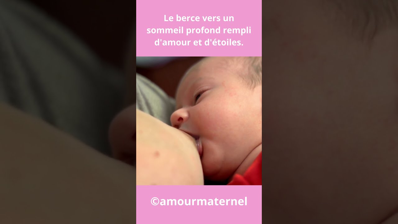 Bébé tète et s'endort au sein (vidéo allaitement)