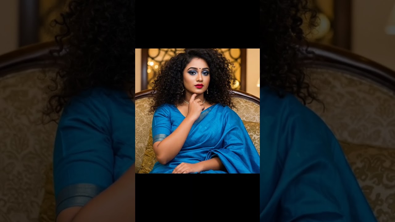 Beautiful Indian Girls with Blue Saree generated by AI. #beautiful #indian #girl #saree #deshi