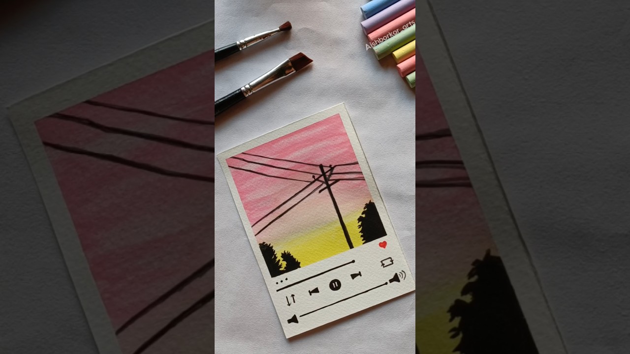 Beautiful Polaroid painting 🎨 #shorts #shortvideo #youtubeshorts #art #viral