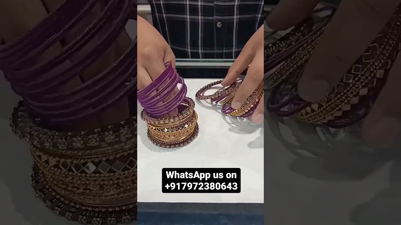 beautiful purple colour  bangles set