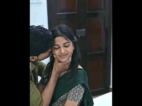 Beautiful saree girl Romance with Boyfriend / Deep kiss ❤️