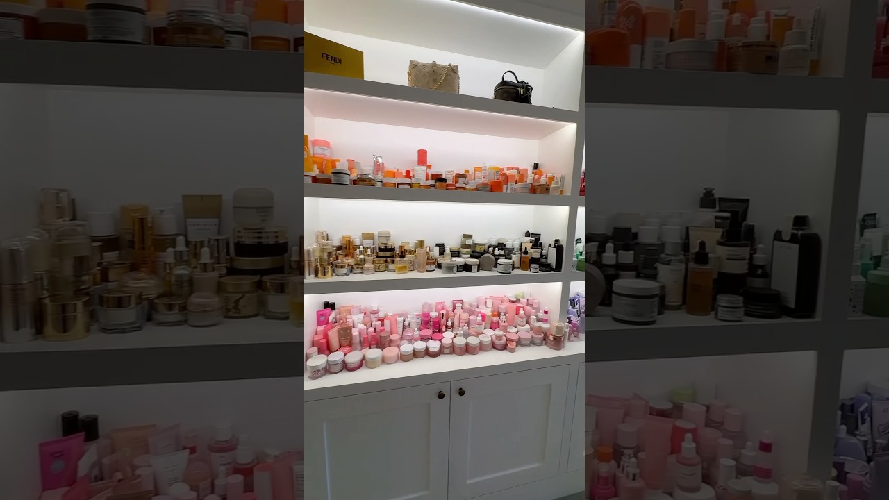 Beauty room reveal 🤍 #beautyroom #roomtour #skincare #makeupcollection