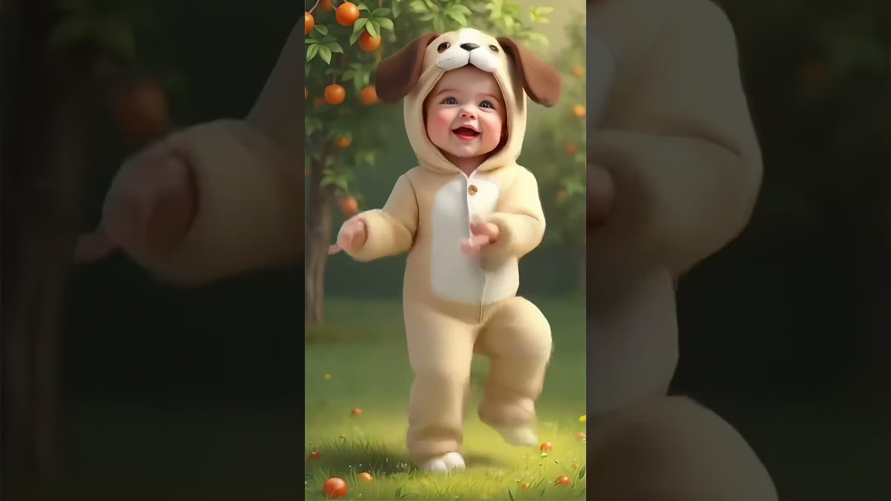 Bebê fofo dançando