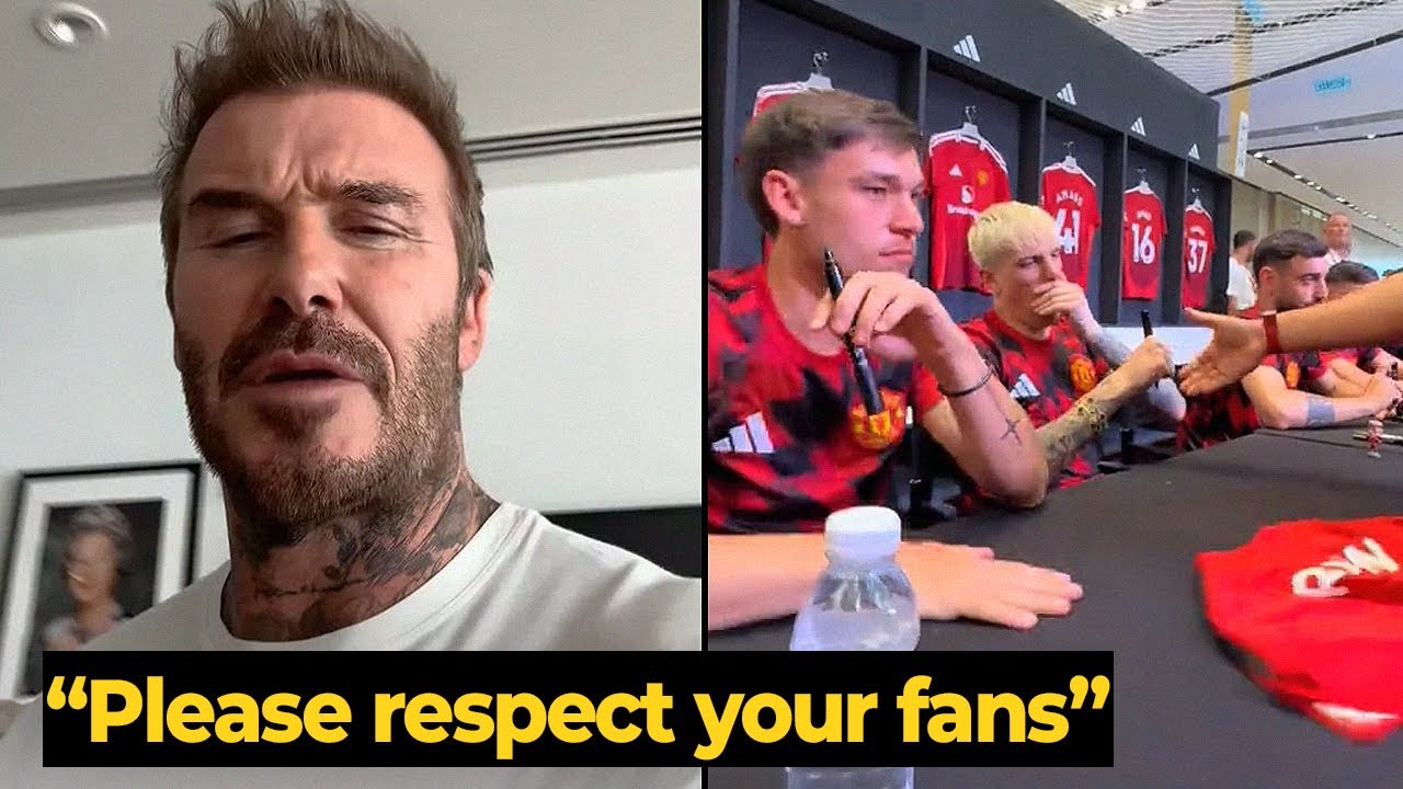 Beckham SLAMS Man United players behavior during the post-season tour, as Garnacho posting this...