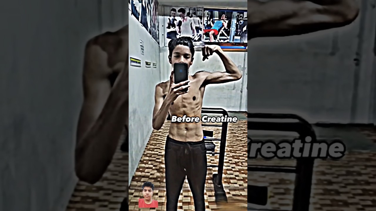 Before Creatine 💩 After Creatine 🫡 Results #gym #shorts #fitness #youtube