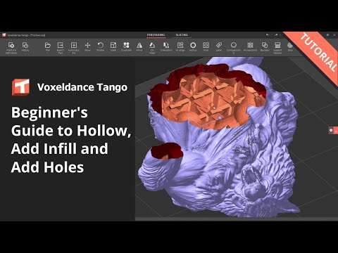 Beginner's guide to hollow, add infill, and add holes in Tango slicer