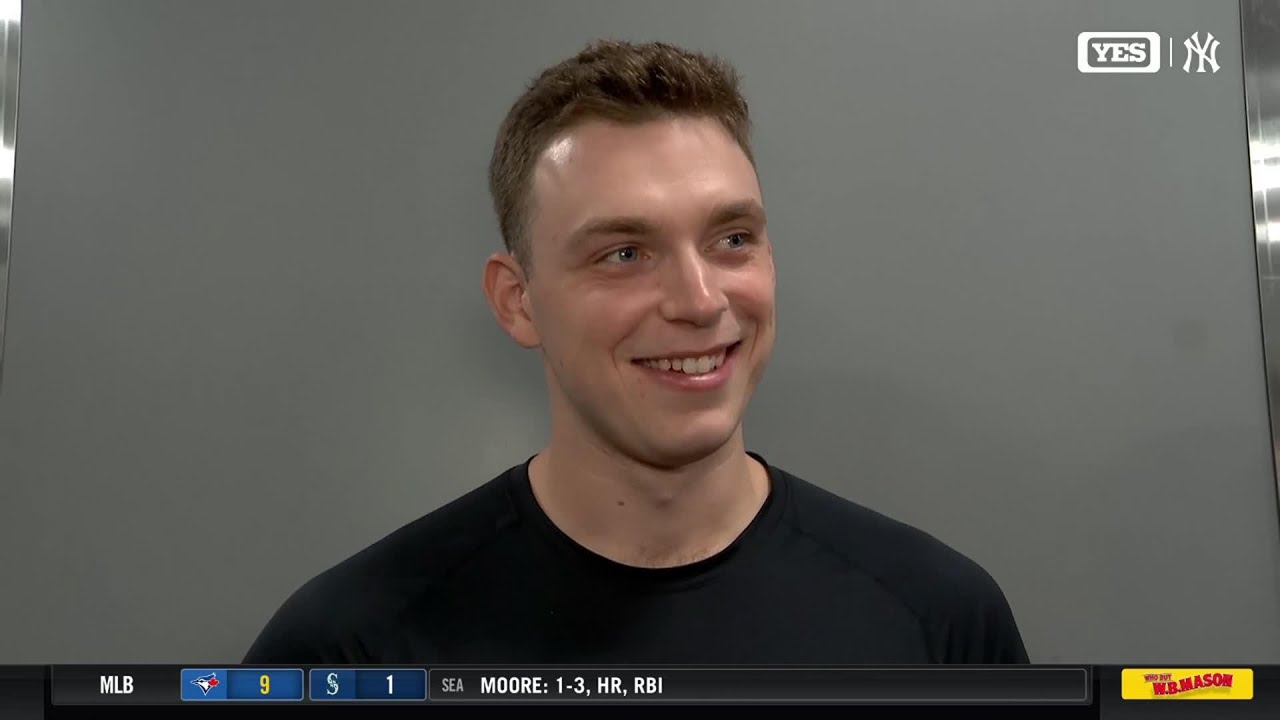 Ben Rice after hitting first career grand slam