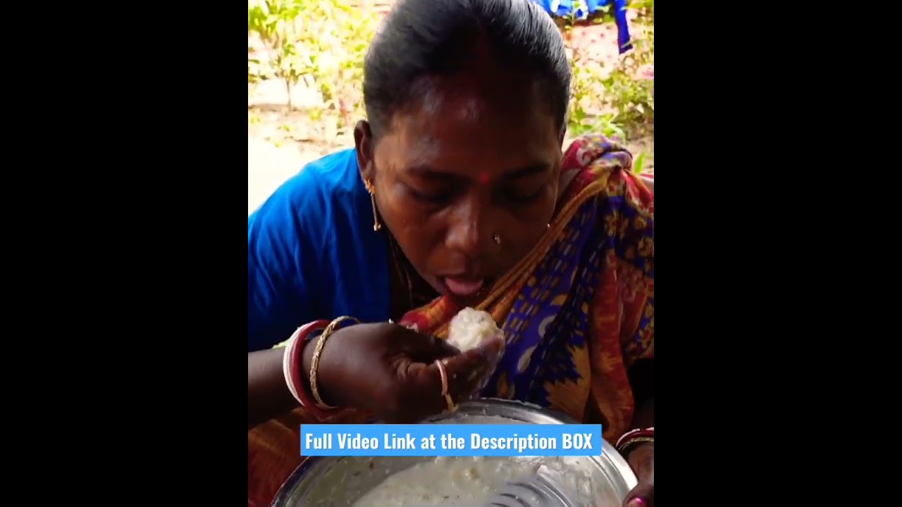 Bengali Boudi Doodh Vaat Eating #ruralcookingandlife