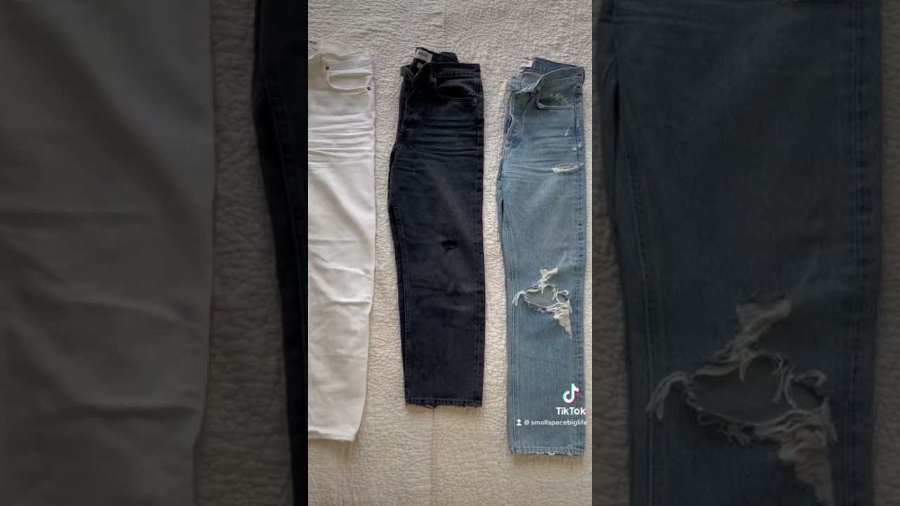 Best jeans for a capsule wardrobe pt 1 | #shortsyoutube #smallcloset #bestdenim