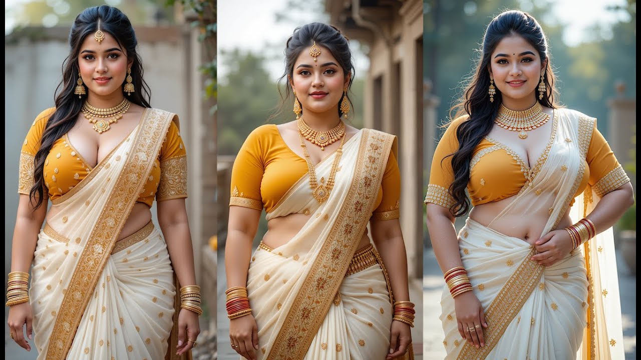 Best Saree Styles for Plus-Size Women | AI Lookbook India #ai #indian #saree #model #trending