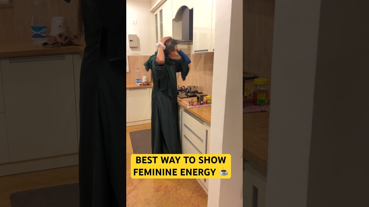 Best way to show feminine Energy #beautifulwomen  #coffee #hijab  #cooking  #kitchen