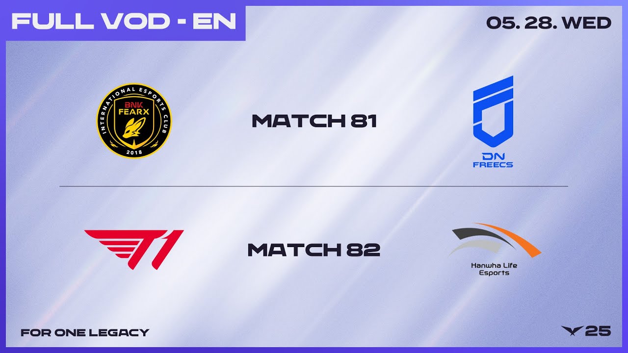 BFX vs DNF - T1 vs HLE | 2025 LCK