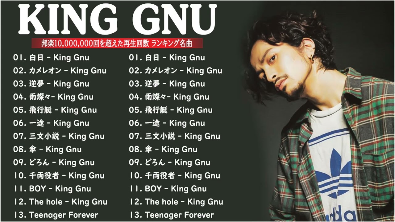 【作業用BGM】King Gnu キングヌーメドレー 2023