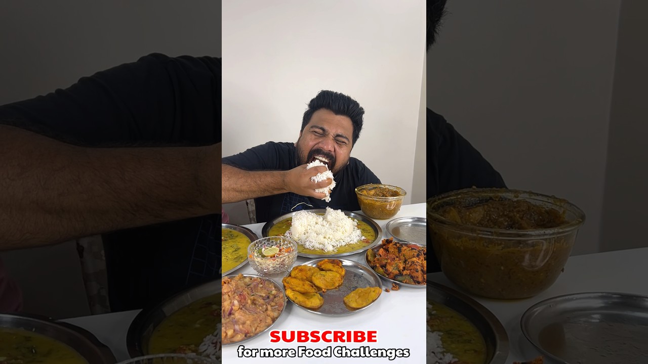 Biggest RICE KA GOLA eating Challenge😱 DESI DAL RICE COMPETITION😍🔥 #shorts #indianfood #eating