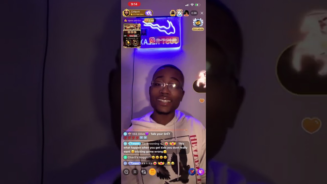 Bigo Live: Charli With the Tea checks Cooper aka Angelic Soul baby daddy
