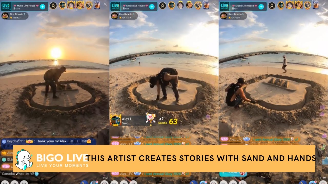 BIGO LIVE Indonesia Sand Art - THIS ARTIST CREATES STORIES WITH SAND AND HANDS