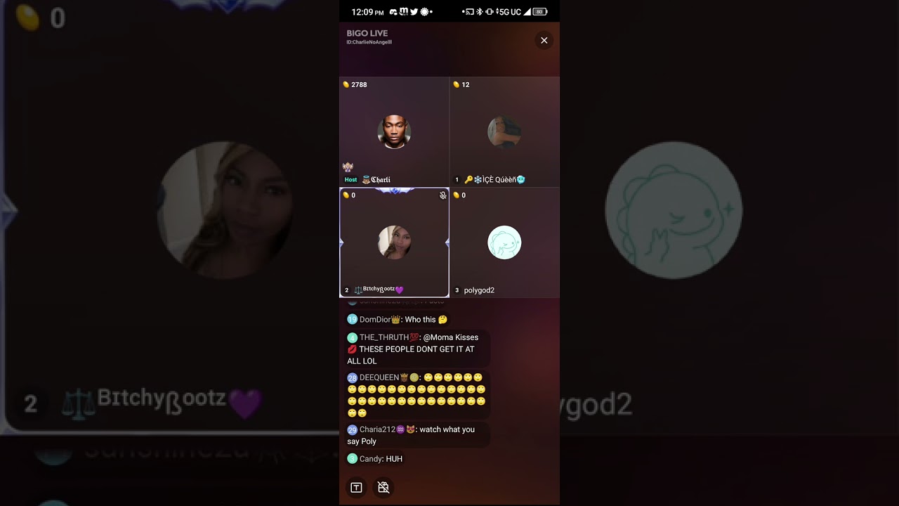BIGO: poly drops in Charli live to defend himself part 2