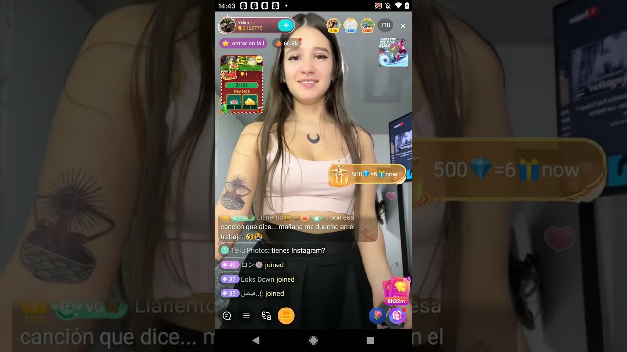 bigo vivir caliente Colombiano chica bailando