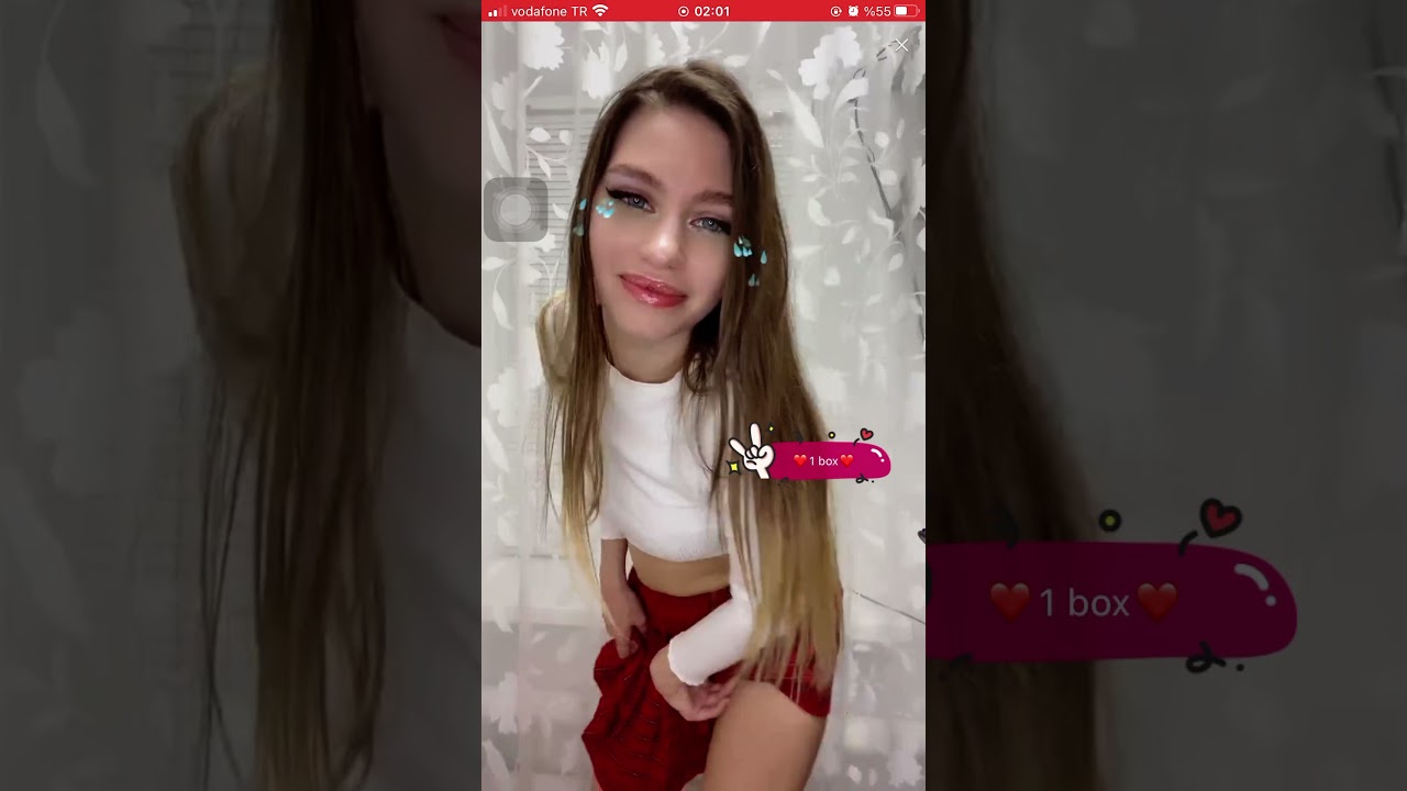 Bigolive hot Russian girl muni skirt twerk