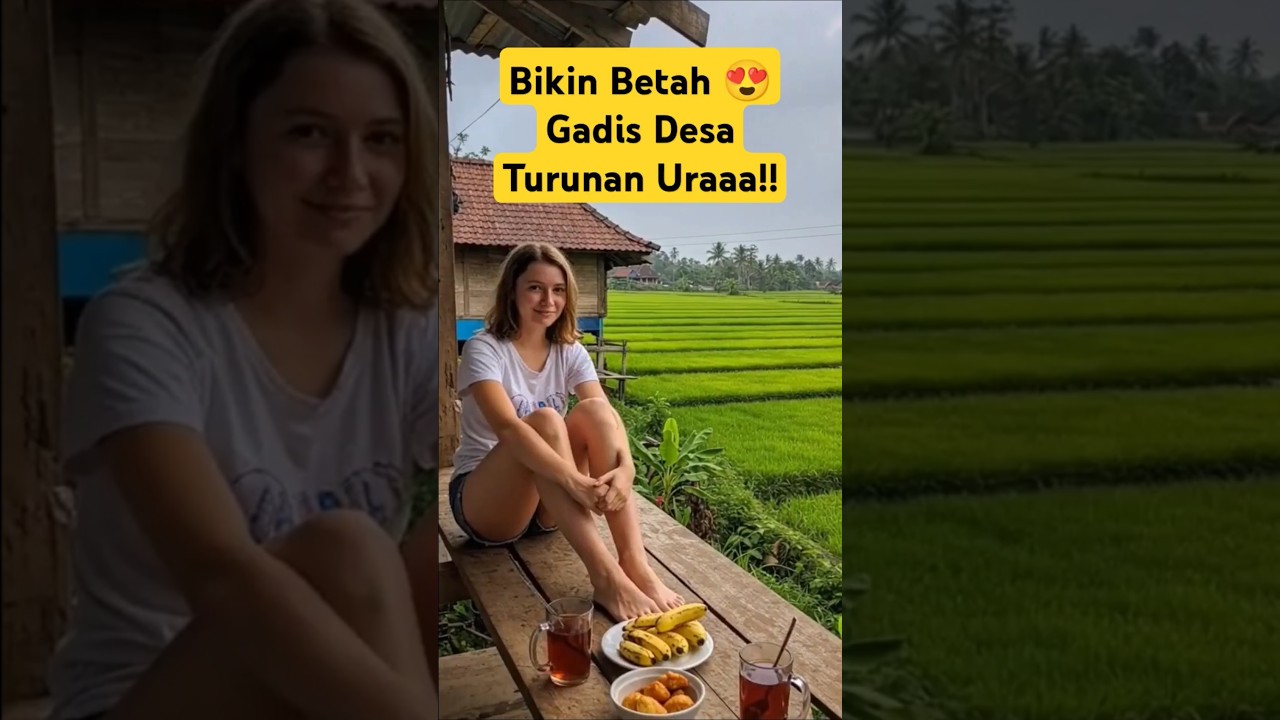 bikin betah, Gadis Desa Cantik Keturunan Rusia #gadisdesa #gadisdesashorts